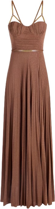 Elisabetta Franchi Dresses Leather Brown Bruin