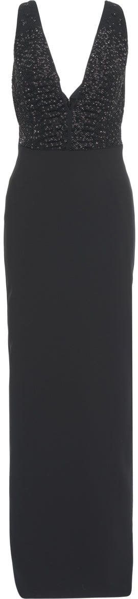 Elisabetta Franchi Maxi dress with sequins Zwart