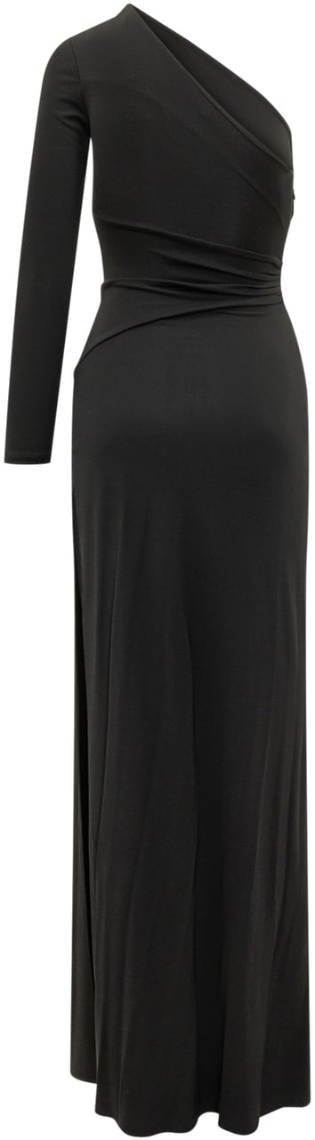 Elisabetta Franchi Abito Monospalla Cut Out Zwart