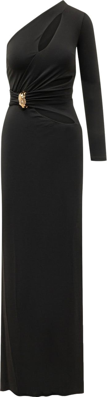 Elisabetta Franchi Abito Monospalla Cut Out Zwart