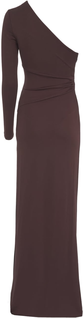 Elisabetta Franchi One-shoulder maxi dress Bruin