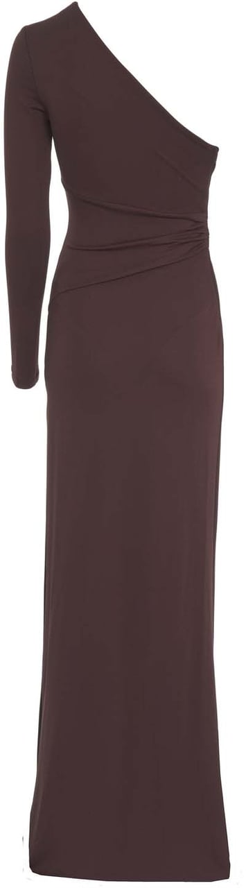 Elisabetta Franchi One-shoulder maxi dress Bruin