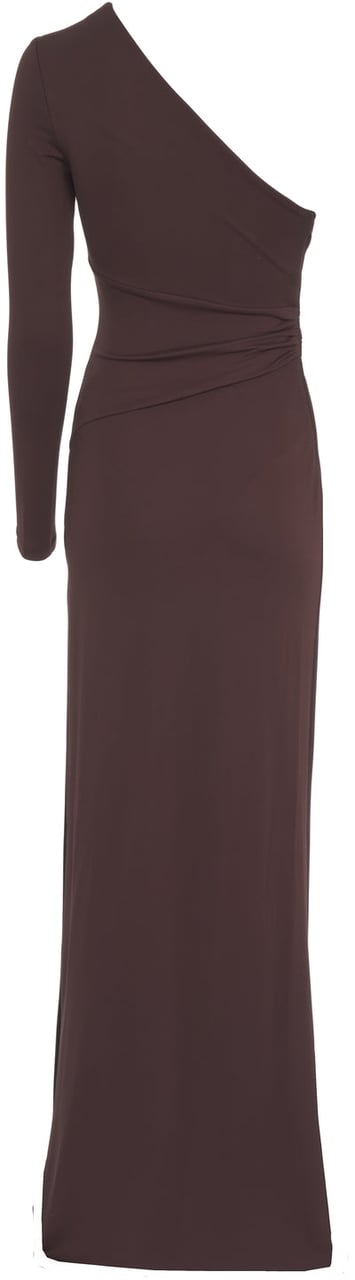 Elisabetta Franchi One-shoulder maxi dress Bruin