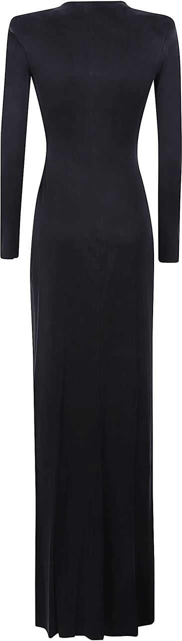 Elisabetta Franchi Long Dress Black Zwart