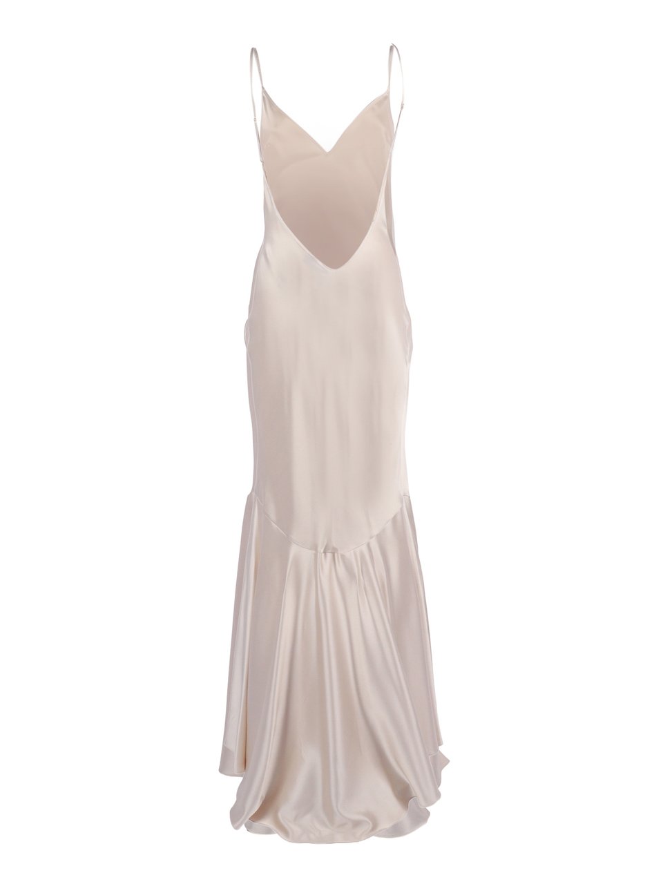 Elisabetta Franchi Satin Fitted Flared Midi Dress Wit