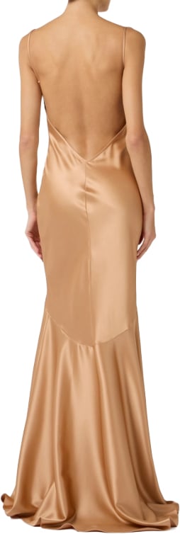 Elisabetta Franchi Dresses Suede Beige