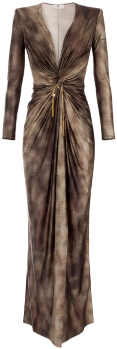Elisabetta Franchi Dresses Brown Bruin