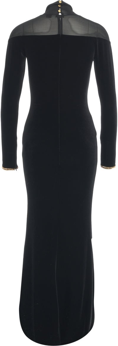 Elisabetta Franchi Dress with transparent details Zwart
