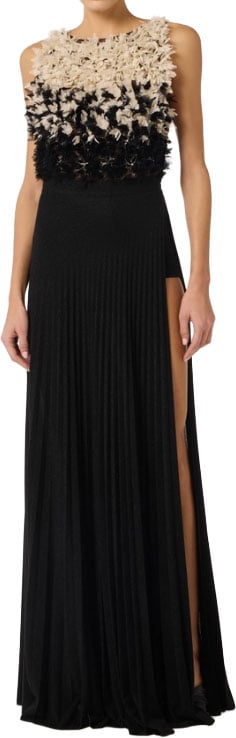 Elisabetta Franchi Dresses Nero/Burro Zwart
