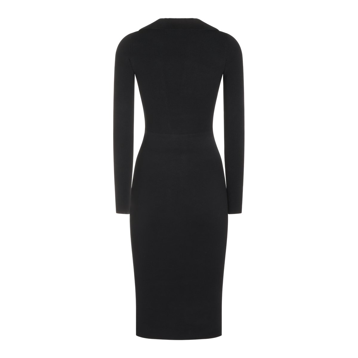 Elisabetta Franchi Viscose Dress with Gold-tone Chain Details Zwart