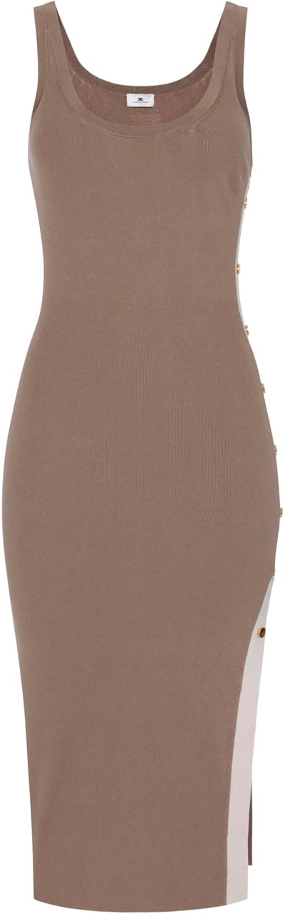 Elisabetta Franchi Elisabetta Franchi Women's Knitted Dress Jurken Bruin Am03s61e2 Bruin