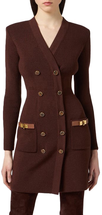 Elisabetta Franchi Dresses Brown Bruin