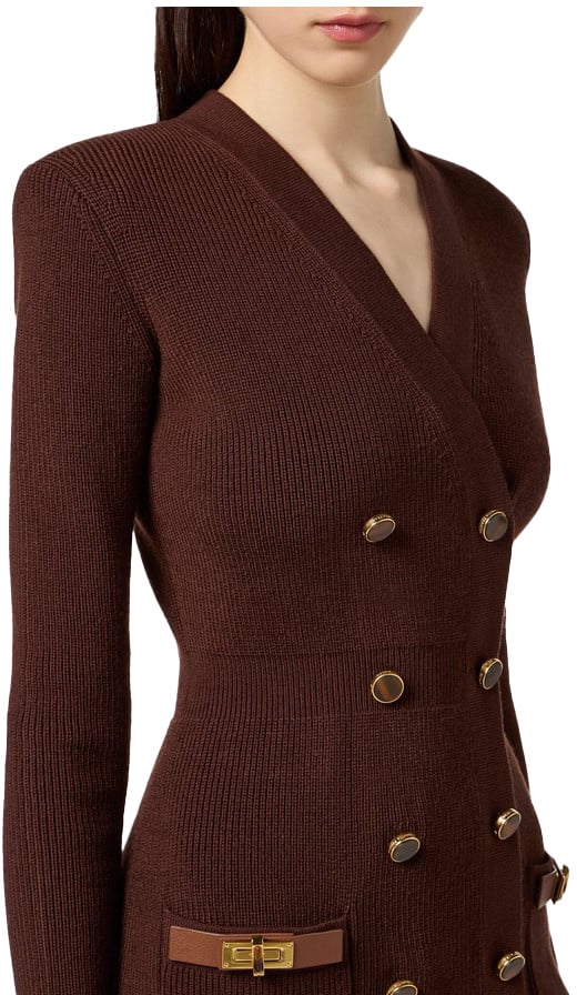 Elisabetta Franchi Dresses Brown Bruin