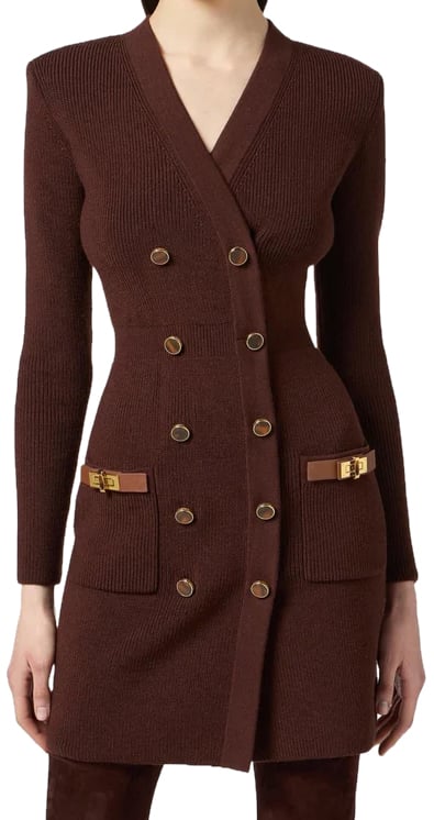 Elisabetta Franchi Dresses Caffe Bruin