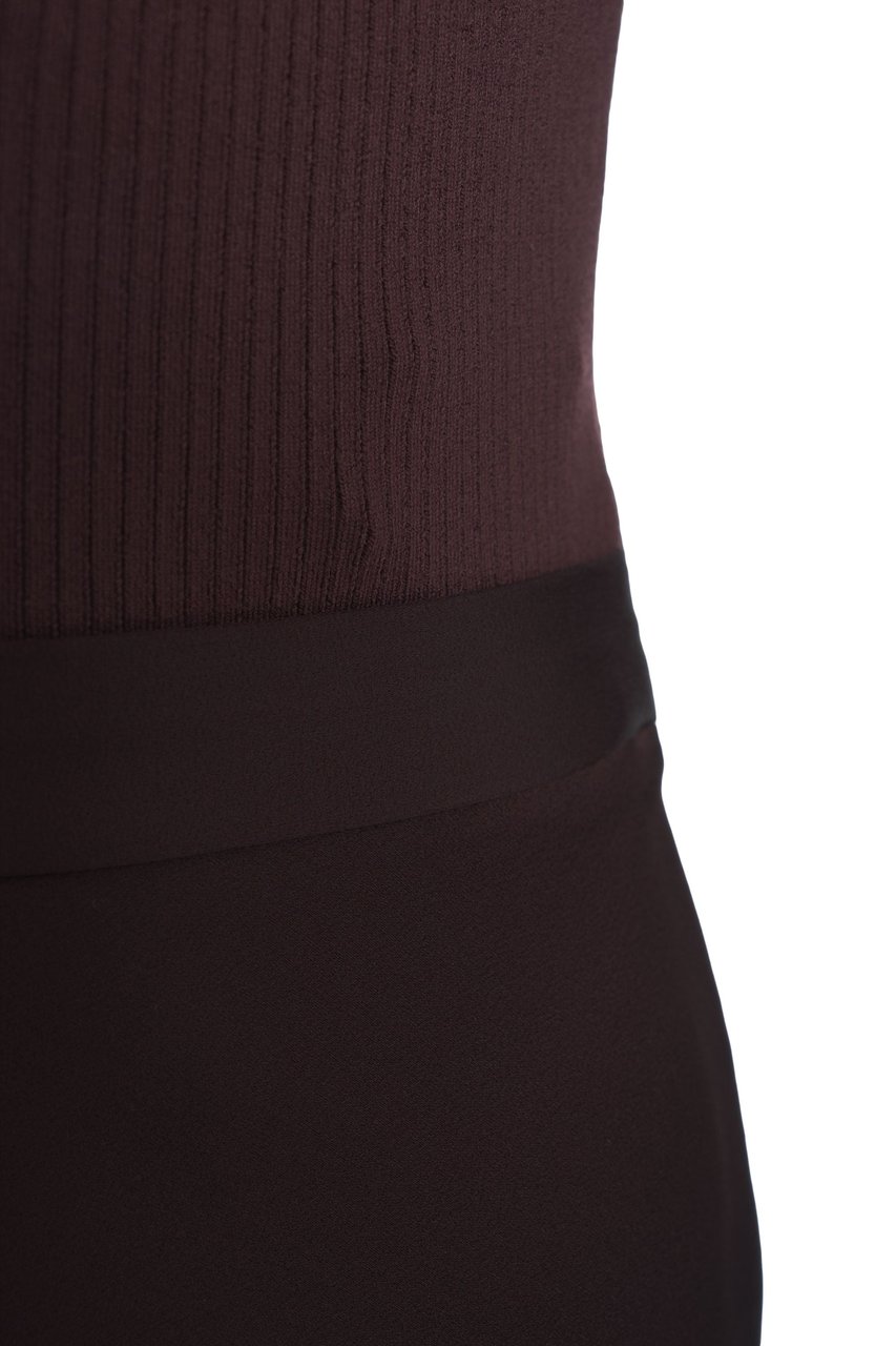 Elisabetta Franchi Midi dress with high neck Paars
