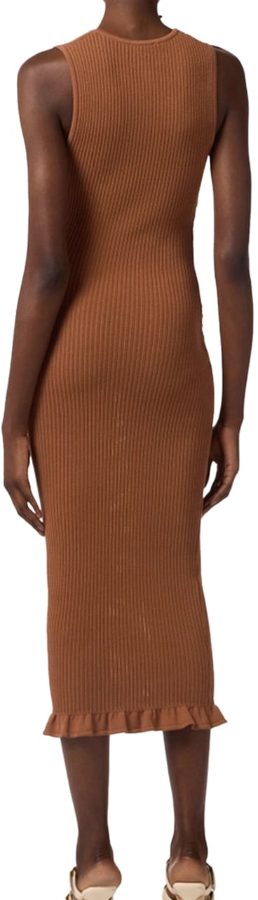 Elisabetta Franchi Dresses Leather Brown Bruin