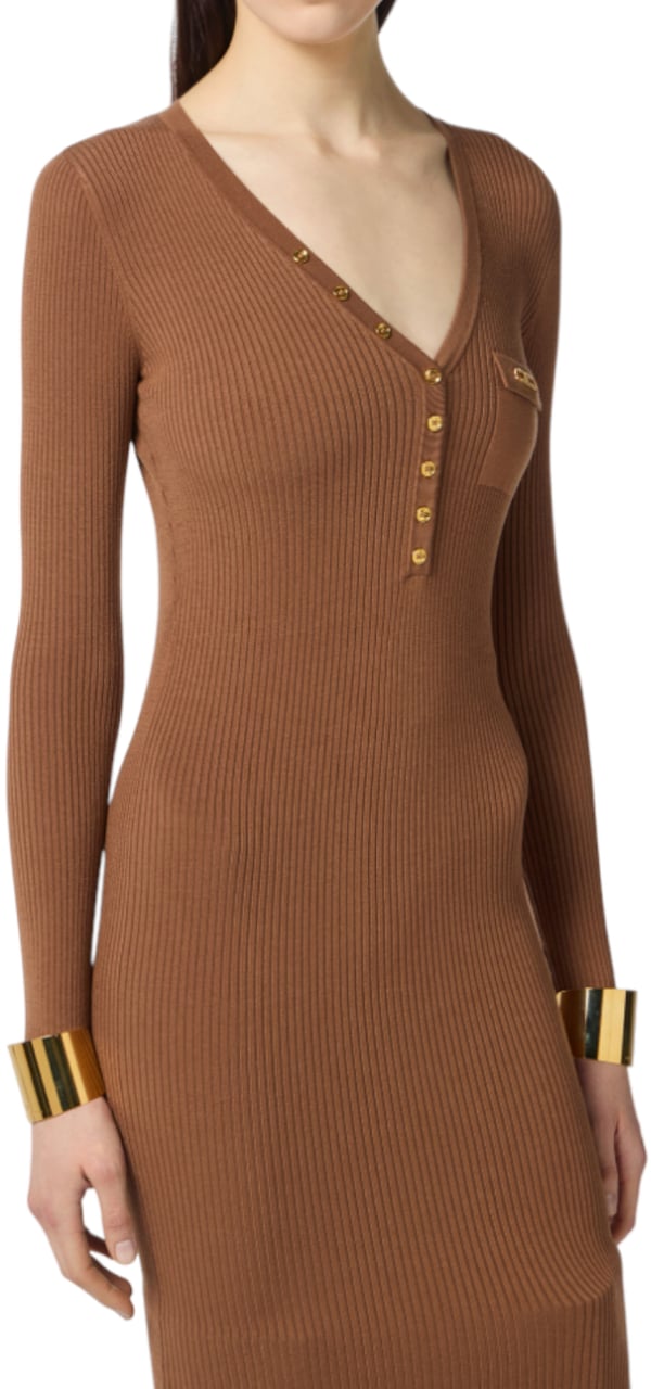 Elisabetta Franchi Dresses Brown Rose Bruin