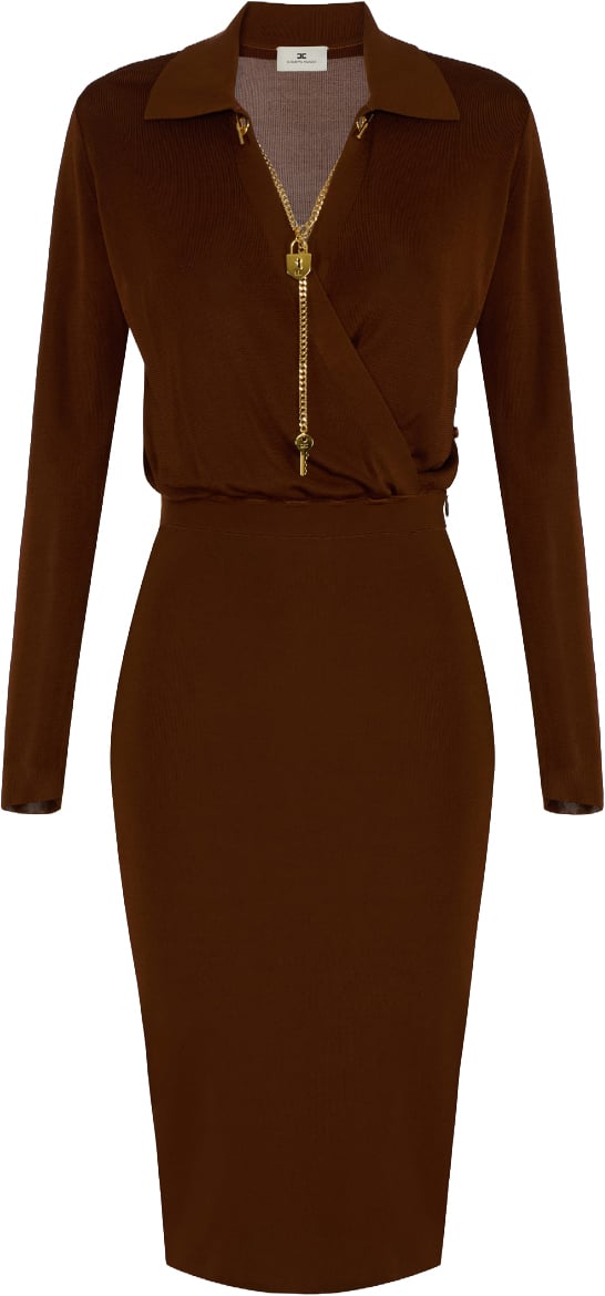 Elisabetta Franchi Dresses Sigaro Bruin
