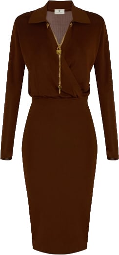 Elisabetta Franchi Dresses Sigaro Bruin