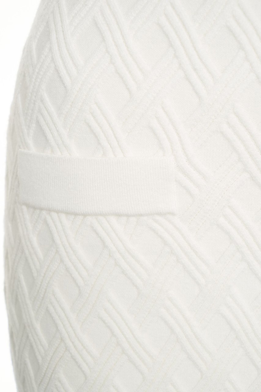 Elisabetta Franchi Mini dress with chain details Wit