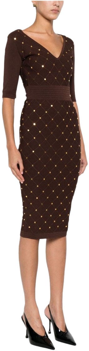 Elisabetta Franchi Dresses Brown Bruin