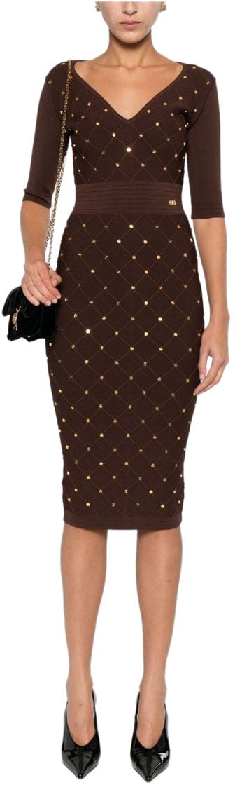 Elisabetta Franchi Dresses Brown Bruin