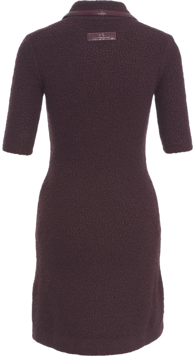 Elisabetta Franchi Bouclé knit dress Paars