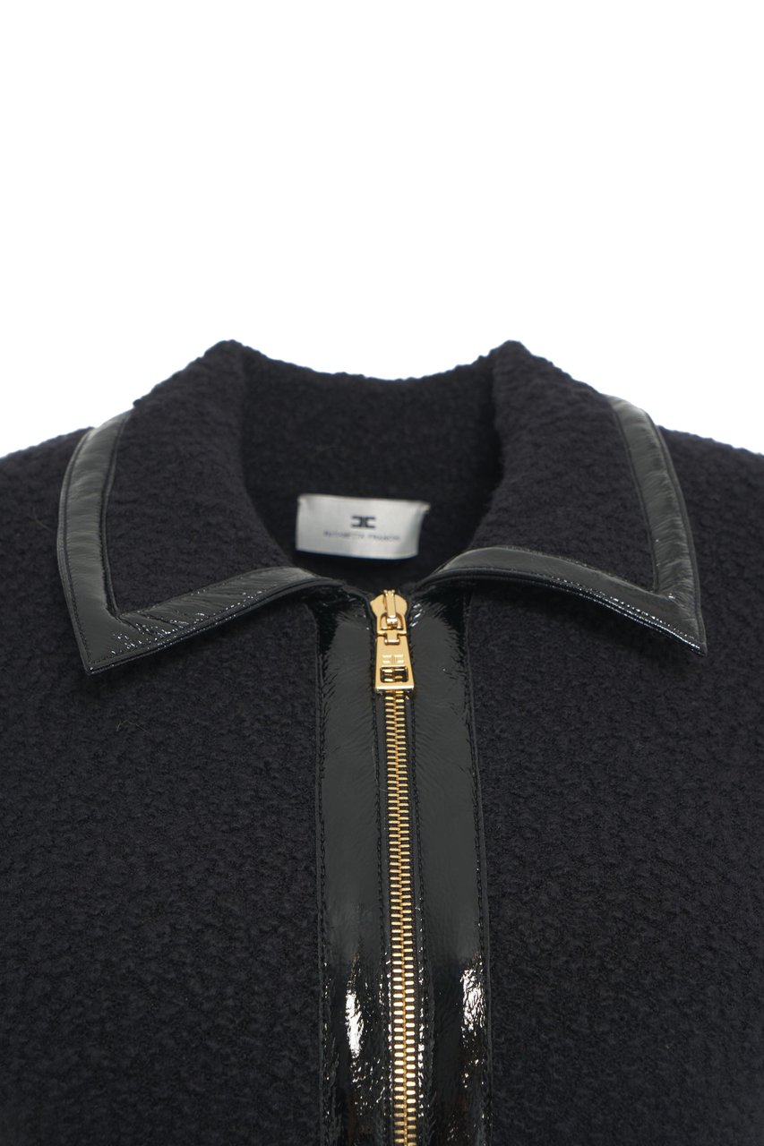 Elisabetta Franchi Bouclé knit dress Zwart