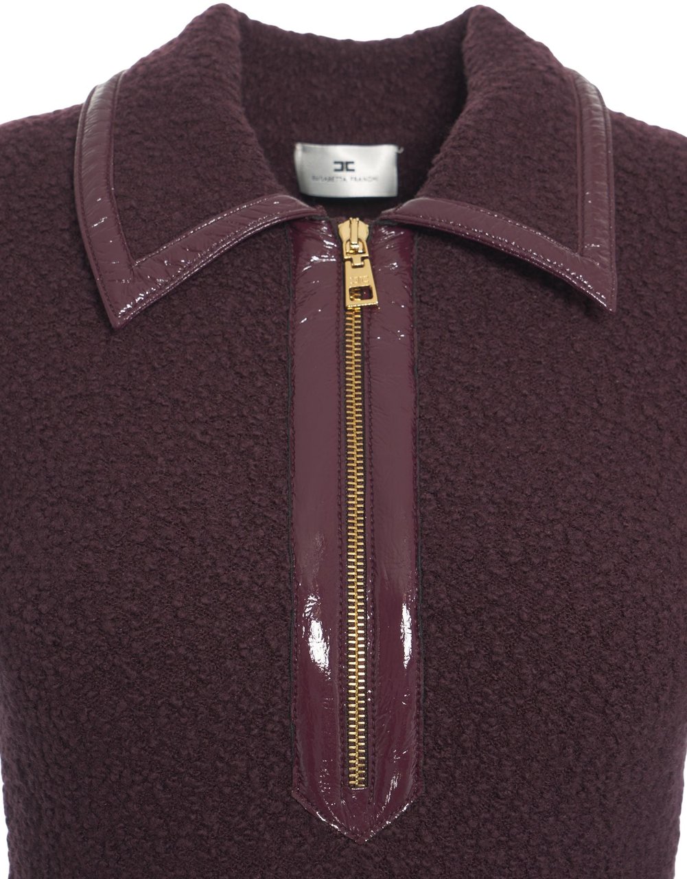 Elisabetta Franchi Bouclé knit dress Paars