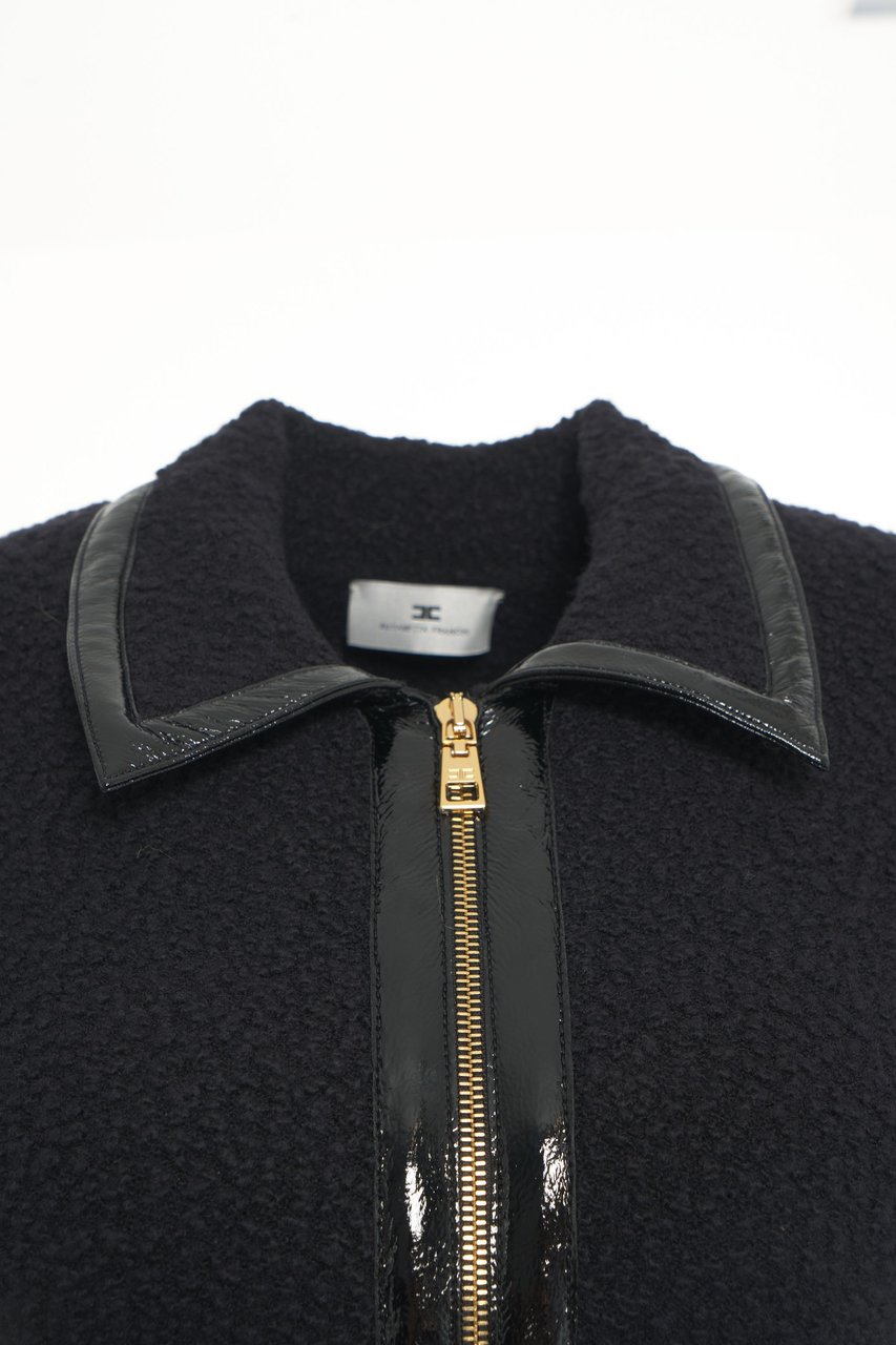 Elisabetta Franchi Abito in maglia bouclé Zwart
