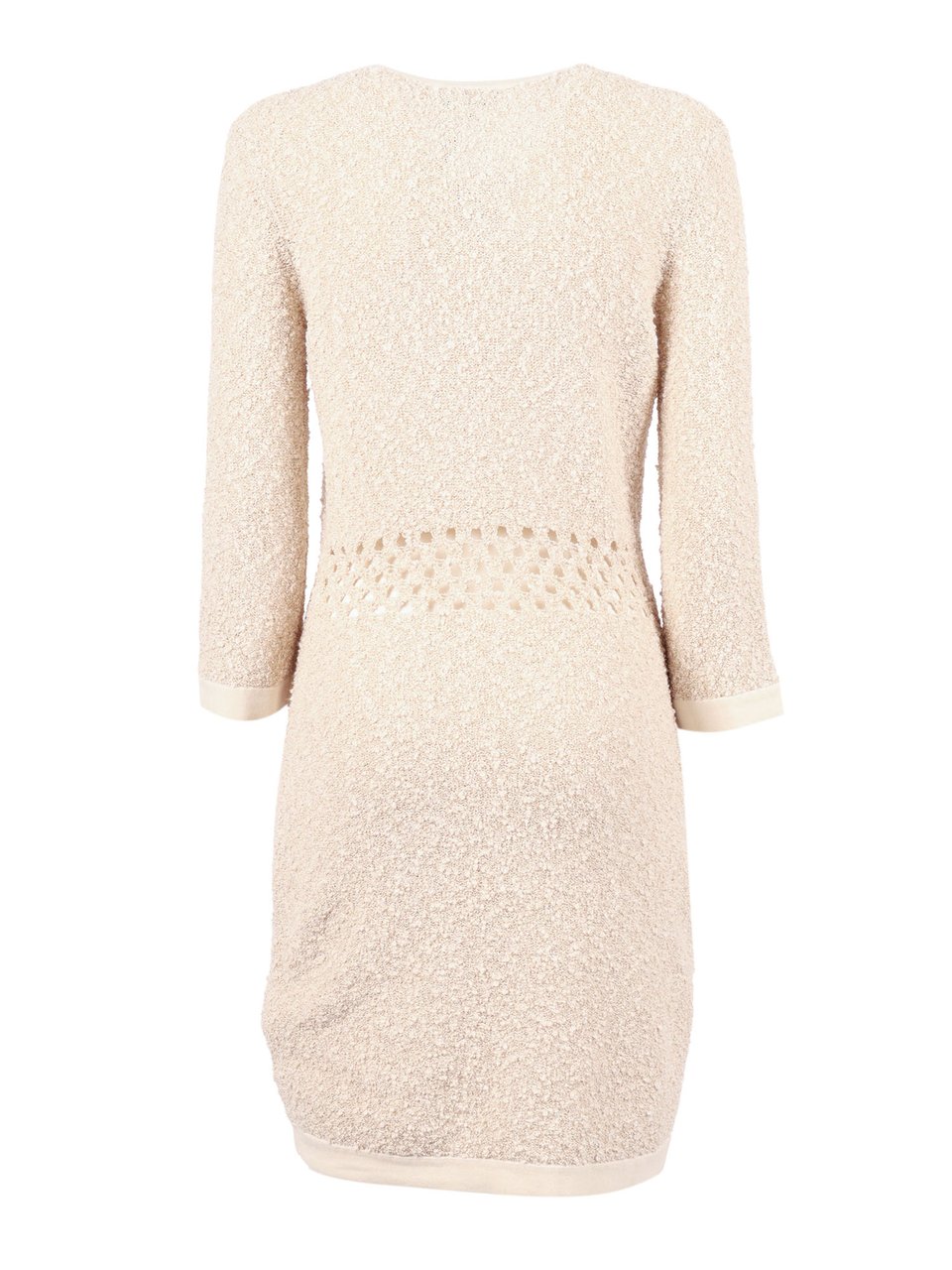 Elisabetta Franchi Textured Metallic Sheen Mini Dress Neutraal