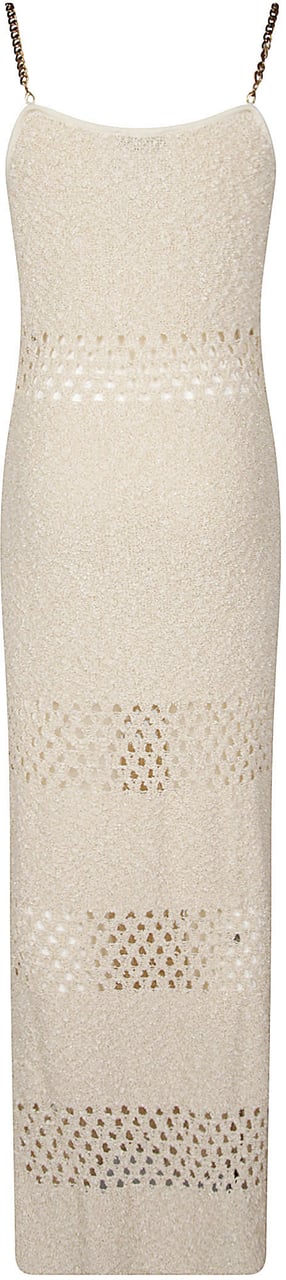 Elisabetta Franchi Long Dress Nude Beige