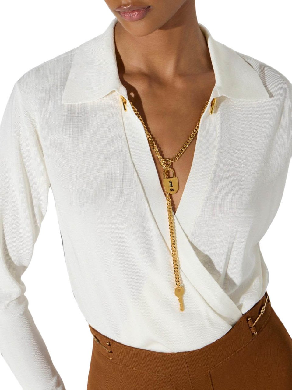 Elisabetta Franchi Top White Wit
