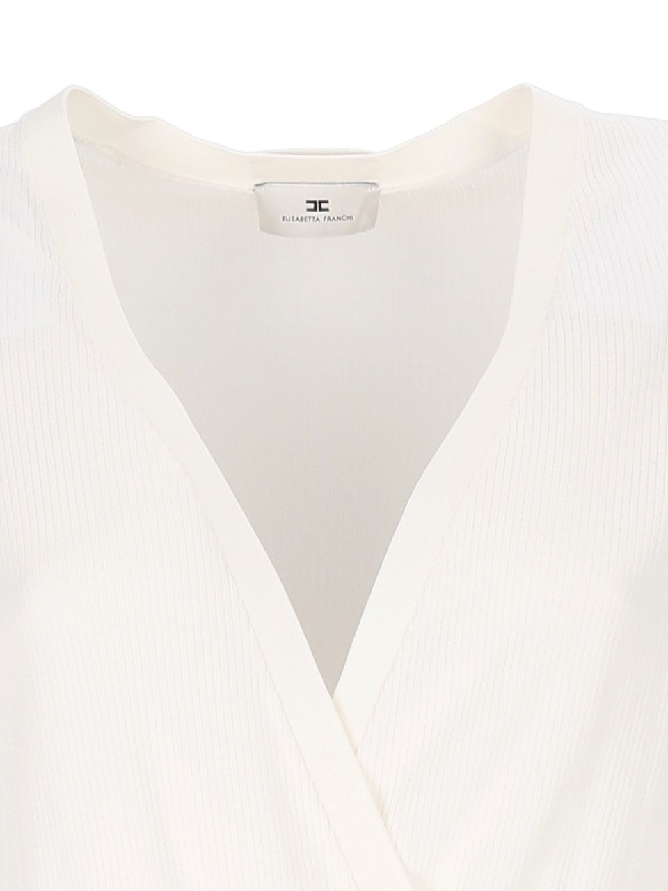 Elisabetta Franchi V-Neck Wrap-Style Bodysuit Zwart
