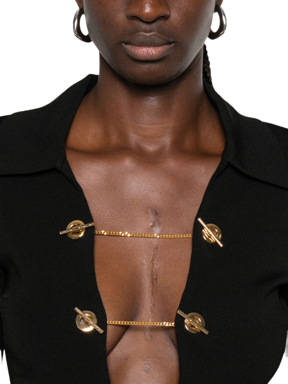 Elisabetta Franchi Top Black Zwart