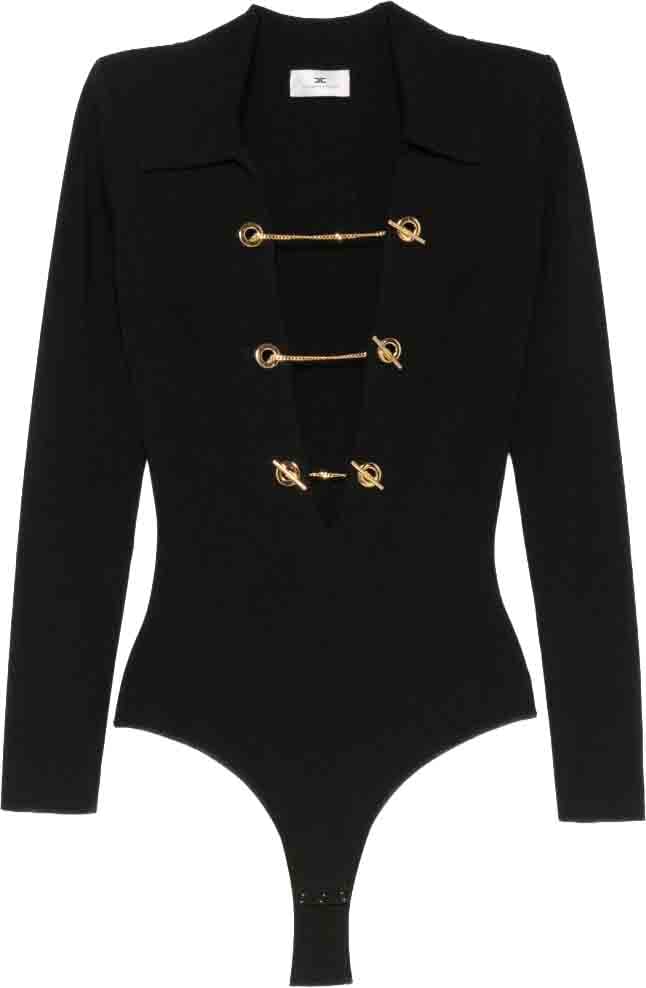 Elisabetta Franchi Top Black Zwart