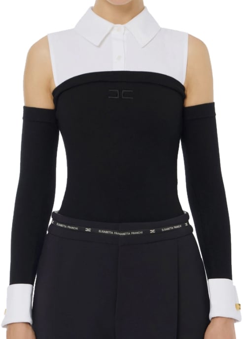 Elisabetta Franchi Top Black Zwart