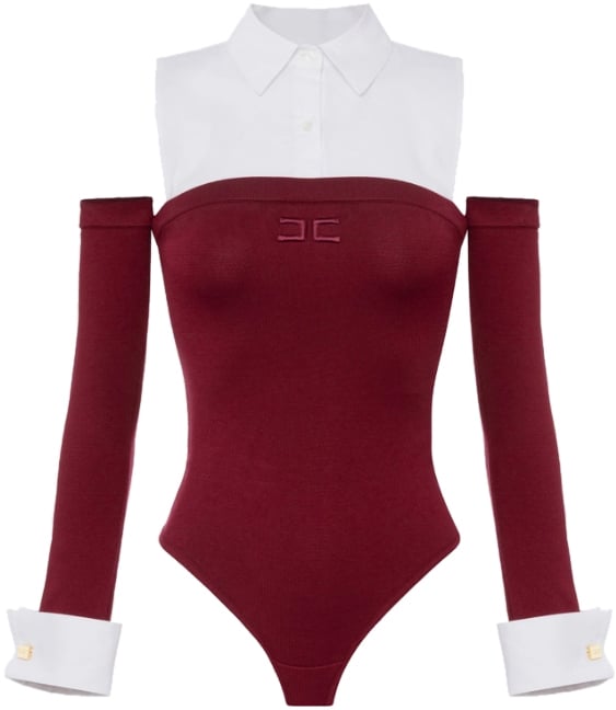 Elisabetta Franchi Top Bordeaux Rood