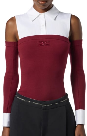 Elisabetta Franchi Top Bordeaux Rood