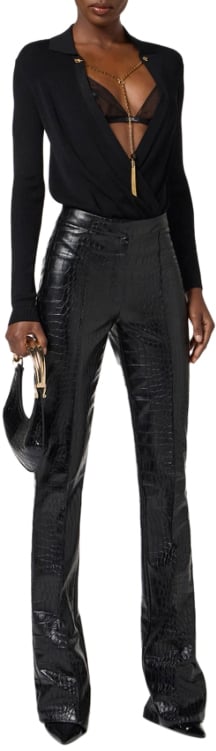 Elisabetta Franchi Top Black Zwart