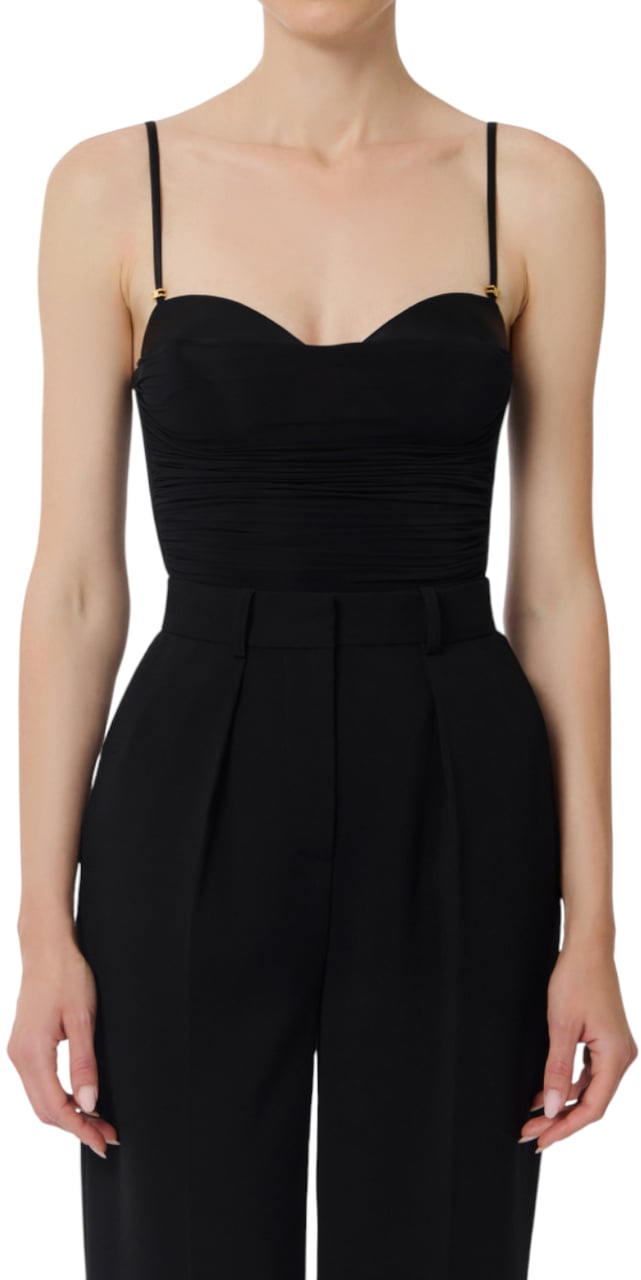 Elisabetta Franchi Top Black Zwart