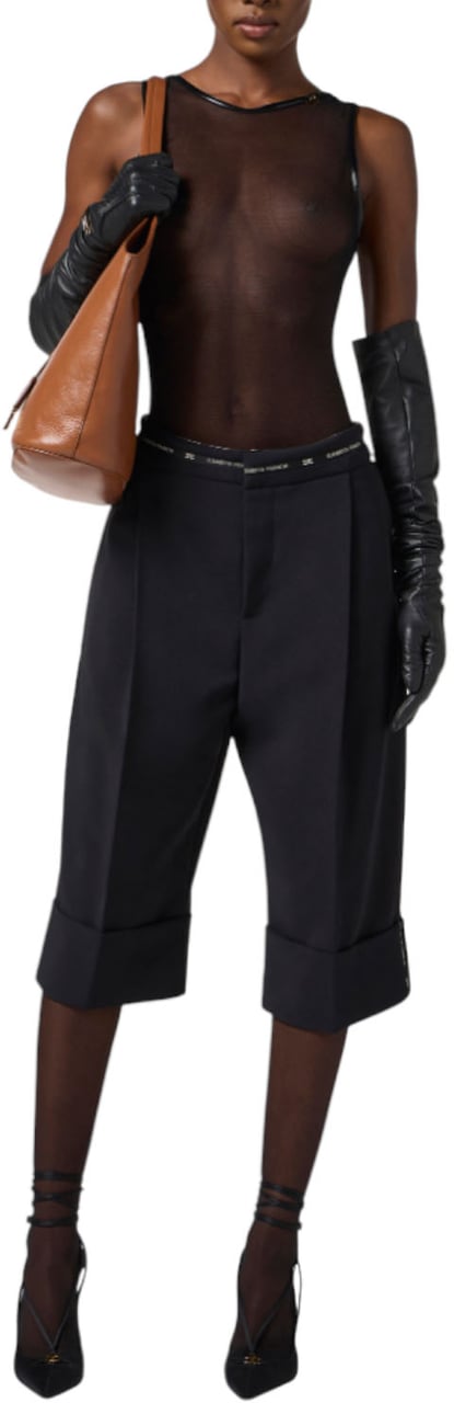 Elisabetta Franchi Top Black Zwart