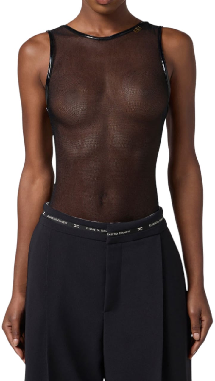 Elisabetta Franchi Top Black Zwart