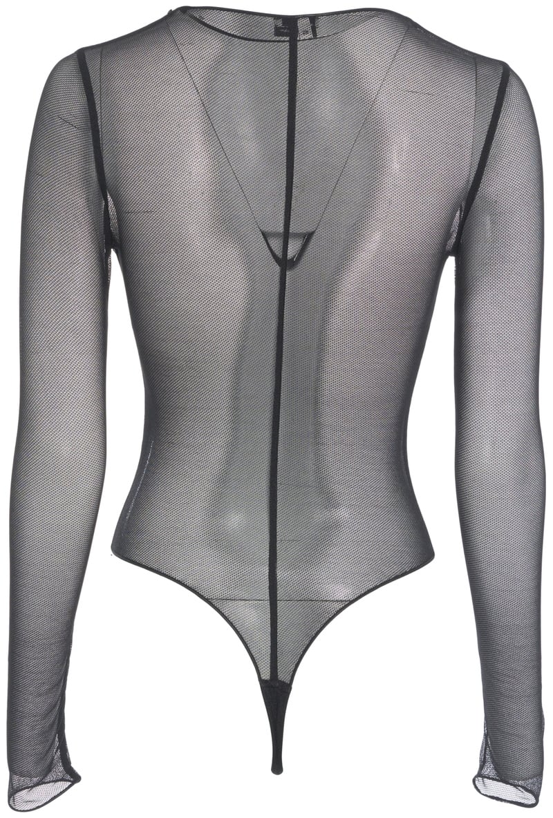 Elisabetta Franchi Body con dettaglio catena Zwart