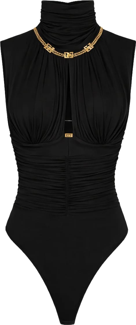 Elisabetta Franchi Top Nero Zwart