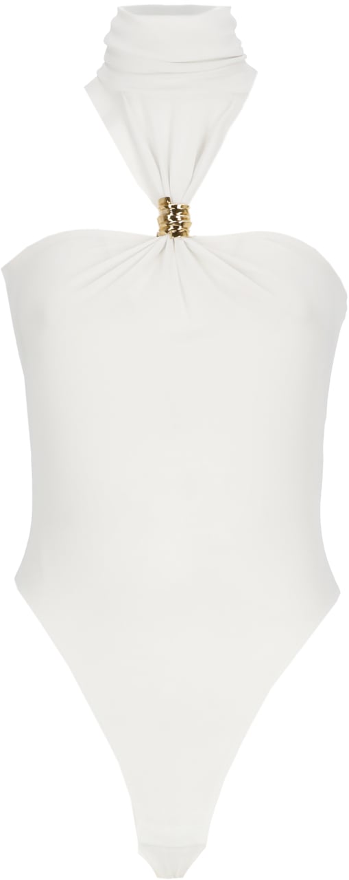 Elisabetta Franchi Top Ivory Wit