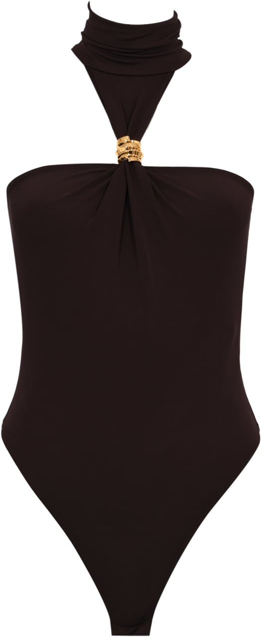 Elisabetta Franchi Top Dark Chocolate Bruin