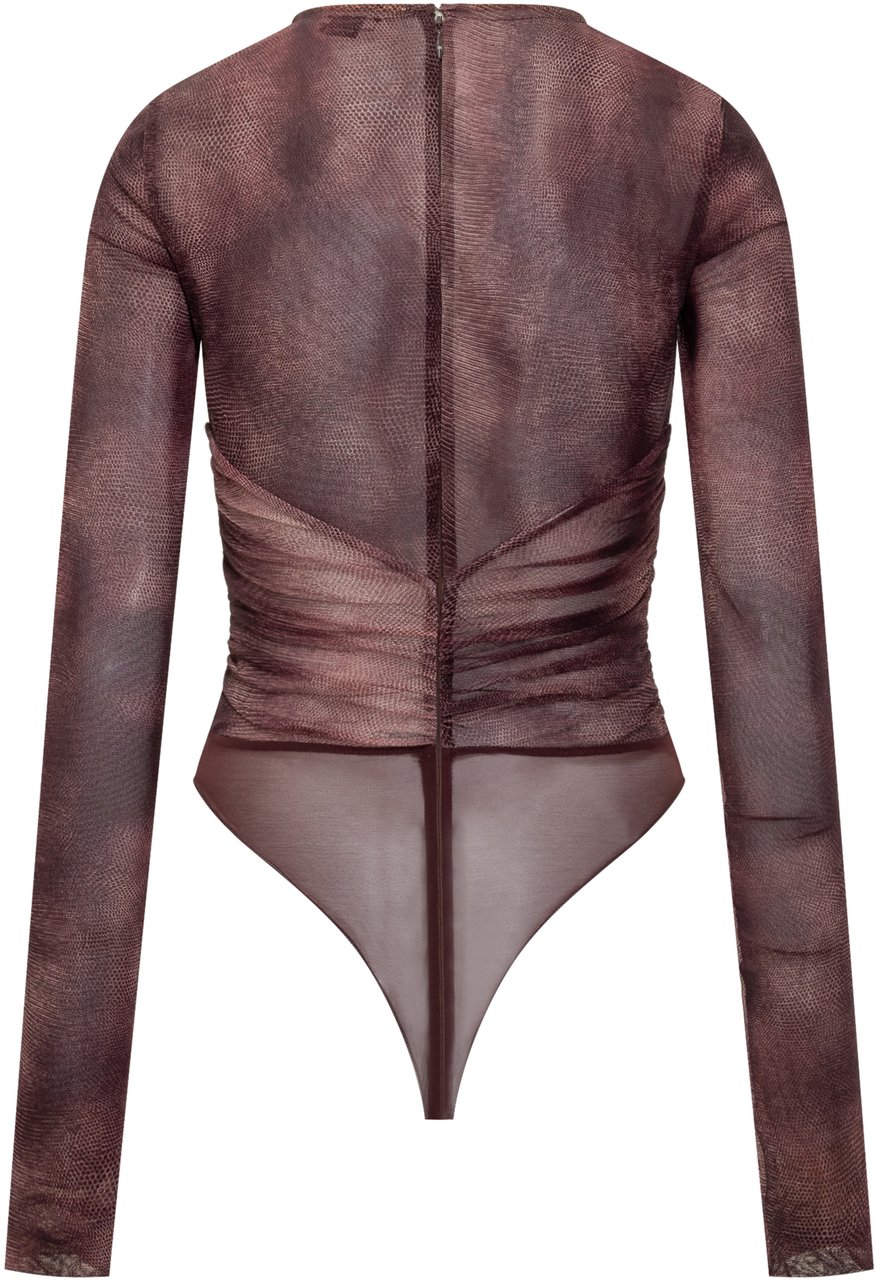 Elisabetta Franchi Elisabetta Franchi Body in tulle Bordeaux Maroon