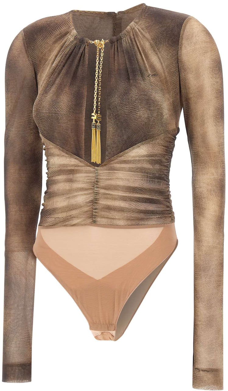 Elisabetta Franchi Top Brown Bruin