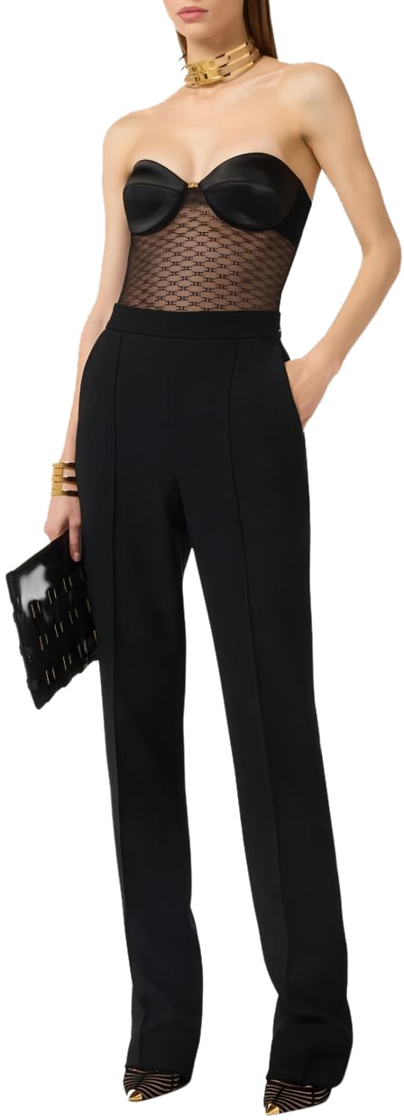 Elisabetta Franchi Top Black Zwart